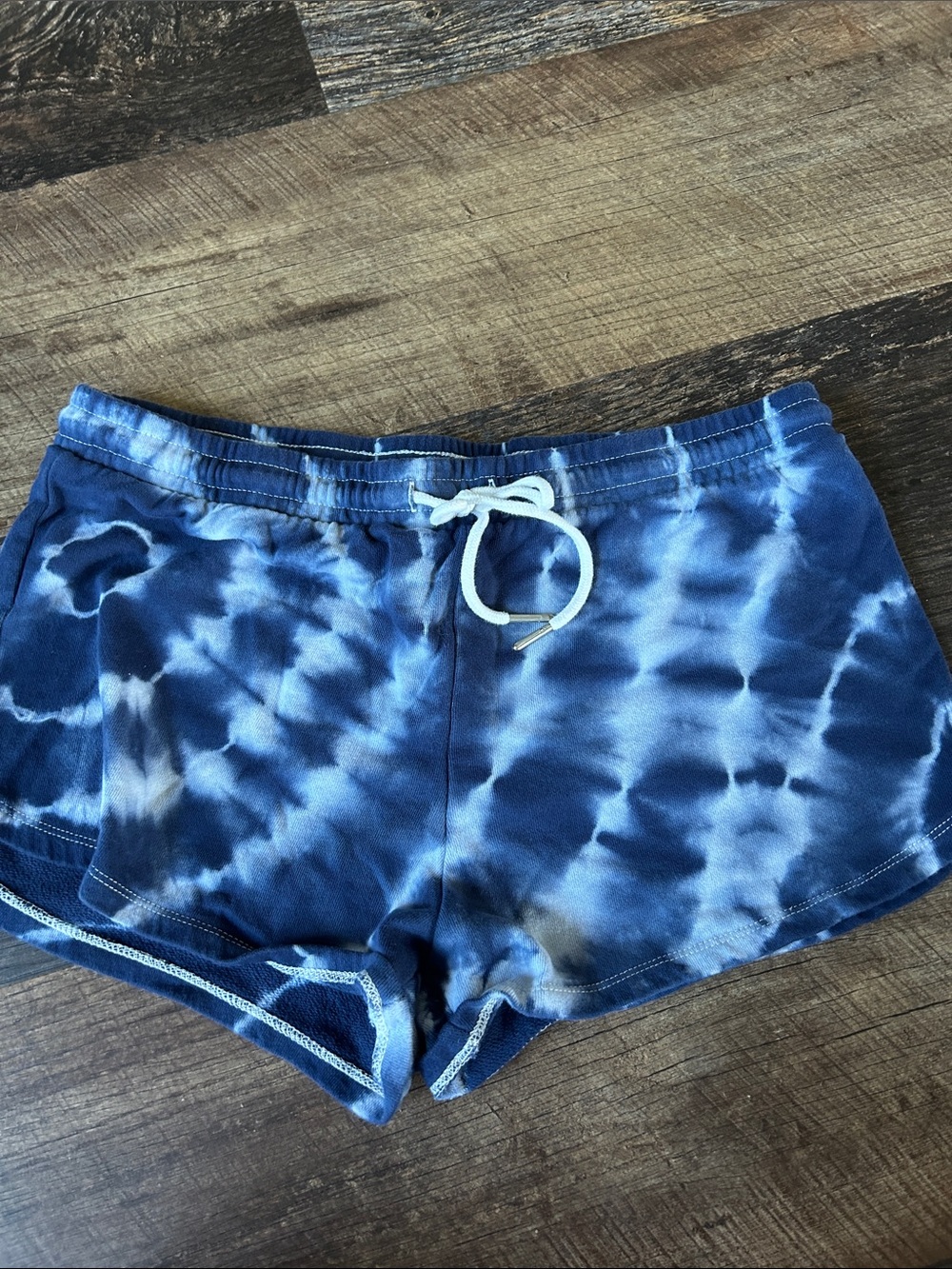Zsupply Navy Tie-Dye Athletic Lounge Shorts with Drawstring